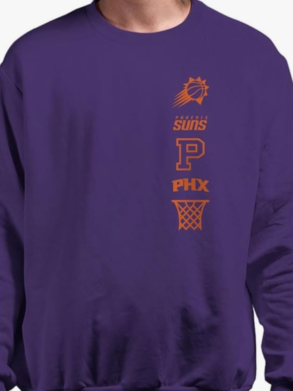 Junk Food Mens NBA Phoenix Suns Basketball Long Sleeve Tie Dye Shirt New Xl
